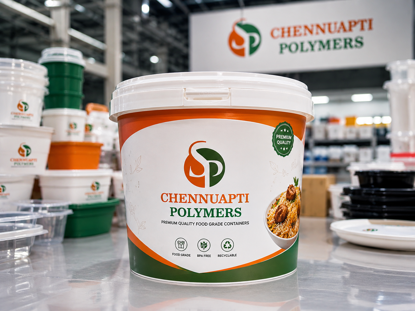 Custom Logo Printing on Plastic Containers - Premium Branding by Chennupati Polymers