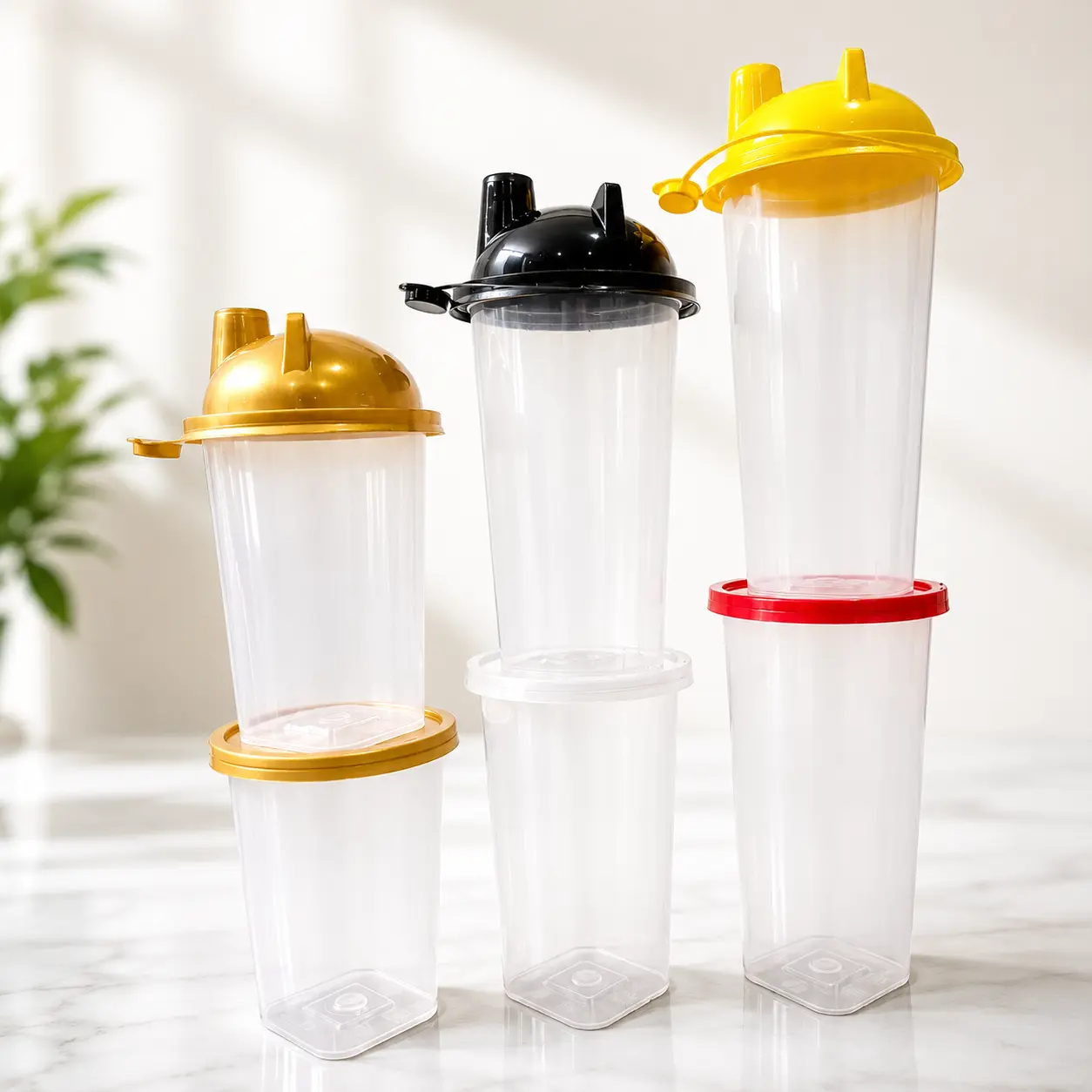 Plastic Sipper Cups - Reusable BPA Free