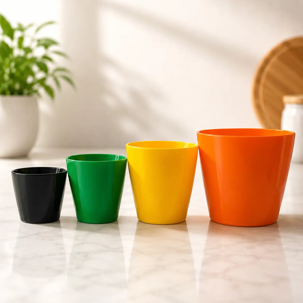 Modern Plastic Planters - UV Resistant